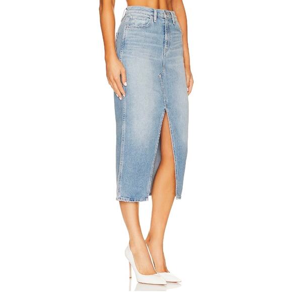 Hudson Reconstructed Denim Midi Skirt in Offshore - Picture 8 of 15